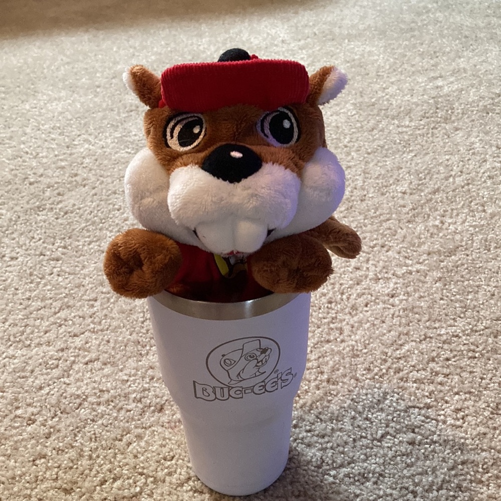 Buc-ees 30 oz Yukon Stainless Steel Tumbler and Plush Hand Puppet Combo